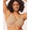 imageHSIA Minimizer Bras for Women Plus Size Full Coverage Coolcomfort T Shirt Unlined Bra with Underwire for Heavy BreastIvory Beige