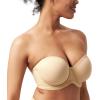 imageHSIA Strapless Bras for Large Bust Women Convertible Bra for Heavy Breast Strapless Bra Supportive UnderwireBeige Light