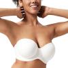 imageHSIA Strapless Bras for Large Bust Women Convertible Bra for Heavy Breast Strapless Bra Supportive UnderwireWhite