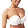 imageHSIA Strapless Bras for Large Bust Women Convertible Bra for Heavy Breast Strapless Bra Supportive UnderwireWhite