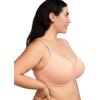 imageHSIA Womens Full Coverage Plus Size TShirt Bra with Smoothing Back Supportive Underwire Minimizer Padded BraPeach Pink
