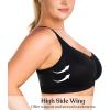 imageHSIA Womens Posture Minimizer Bra  Front Closure Bra for Women No Underwire Back Support Plus Size Full Coverage BraBlack