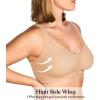 imageHSIA Womens Posture Minimizer Bra  Front Closure Bra for Women No Underwire Back Support Plus Size Full Coverage BraNatural Nude