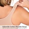 imageHSIA Womens Posture Minimizer Bra  Front Closure Bra for Women No Underwire Back Support Plus Size Full Coverage BraPeach Whip