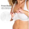 imageHSIA Womens Posture Minimizer Bra  Front Closure Bra for Women No Underwire Back Support Plus Size Full Coverage BraWhite