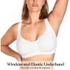 imageHSIA Womens Posture Minimizer Bra  Front Closure Bra for Women No Underwire Back Support Plus Size Full Coverage BraWhite