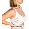imageHSIA Womens Posture Minimizer Bra  Front Closure Bra for Women No Underwire Back Support Plus Size Full Coverage BraWhite