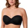 imageHSIA Strapless Bras for Large Bust Women Convertible Bra for Heavy Breast Strapless Bra Supportive UnderwireBlack