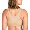 imageHSIA Womens Posture Minimizer Bra  Front Closure Bra for Women No Underwire Back Support Plus Size Full Coverage BraNatural Nude