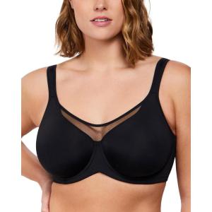 imageHSIA Minimizer Bras for Women Plus Size Full Coverage Coolcomfort T Shirt Unlined Bra with Underwire for Heavy BreastRich Black