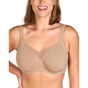 imageHSIA Minimizer Bras for Women Plus Size Full Coverage Coolcomfort T Shirt Unlined Bra with Underwire for Heavy BreastTaupe