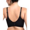 imageHSIA Womens Minimizer Bra Full Coverage Plus Size TShirt Longline Smooth Seamless Unlined Bra Underwire CorsetBlack