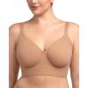 imageHSIA Womens Minimizer Bra Full Coverage Plus Size TShirt Longline Smooth Seamless Unlined Bra Underwire CorsetDark Beige