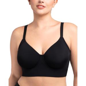 imageHSIA Womens Minimizer Bra Full Coverage Plus Size TShirt Longline Smooth Seamless Unlined Bra Underwire CorsetBlack