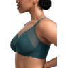 imageHSIA Minimizer Bras for Women Large Bust Full Coverage Lace Plus Size Bra  Mermaid ScalesBalsam Blue