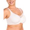 imageHSIA Minimizer Bras for Women Plus Size Full Coverage Coolcomfort T Shirt Unlined Bra with Underwire for Heavy BreastClassic White
