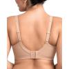 imageHSIA Minimizer Bras for Women Plus Size Full Coverage Coolcomfort T Shirt Unlined Bra with Underwire for Heavy BreastLight Beige With Floral Print