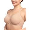 imageHSIA Minimizer Bras for Women Plus Size Full Coverage Coolcomfort T Shirt Unlined Bra with Underwire for Heavy BreastLight Beige With Floral Print