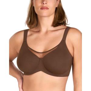imageHSIA Minimizer Bras for Women Plus Size Full Coverage Coolcomfort T Shirt Unlined Bra with Underwire for Heavy BreastMocha Brown