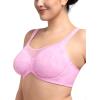 imageHSIA Minimizer Bras for Women Plus Size Full Coverage Coolcomfort T Shirt Unlined Bra with Underwire for Heavy BreastBlush Pink Leaf Print