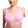 imageHSIA Minimizer Bras for Women Plus Size Full Coverage Coolcomfort T Shirt Unlined Bra with Underwire for Heavy BreastBlush Pink Leaf Print