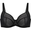 imageHSIA Minimizer Bras for Women Full Coverage Plus Size Underwire Unlined Mesh Jacquard Bra for Big BustedBlack