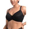 imageHSIA Minimizer Bras for Women Full Coverage Plus Size Underwire Unlined Mesh Jacquard Bra for Big BustedBlack