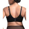 imageHSIA Minimizer Bras for Women Full Coverage Plus Size Underwire Unlined Mesh Jacquard Bra for Big BustedBlack