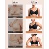 imageHSIA Minimizer Bras for Women Full Coverage Plus Size Underwire Unlined Mesh Jacquard Bra for Big BustedBlack