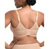 imageHSIA Minimizer Bras for Women Full Coverage Plus Size Underwire Unlined Mesh Jacquard Bra for Big BustedLight Beige