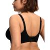 imageHSIA Minimizer Bras for Women Full Coverage Underwire Plus Size Unlined Mesh Jacquard Bra with Wide StrapsBlack