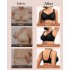 imageHSIA Minimizer Bras for Women Full Coverage Underwire Plus Size Unlined Mesh Jacquard Bra with Wide StrapsBlack
