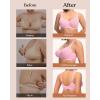 imageHSIA Minimizer Bras for Women Full Coverage Underwire Plus Size Unlined Mesh Jacquard Bra with Wide StrapsSoft Pink