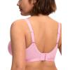 imageHSIA Minimizer Bras for Women Full Coverage Underwire Plus Size Unlined Mesh Jacquard Bra with Wide StrapsSoft Pink