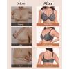 imageHSIA Minimizer Bras for Women Full Coverage Underwire Unlined Mesh Plus Size Convertible Bra for Big BustedBlack and Offwhite