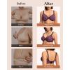 imageHSIA Minimizer Bras for Women Full Coverage Underwire Unlined Mesh Plus Size Convertible Bra for Big BustedBlack and Pink