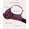 imageHSIA Minimizer Bras for Women Full Coverage Underwire Unlined Mesh Plus Size Convertible Bra for Big BustedBlack and Pink