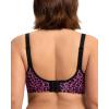 imageHSIA Minimizer Bras for Women Full Coverage Underwire Unlined Mesh Plus Size Convertible Bra for Big BustedBlack and Pink