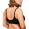 imageHSIA Minimizer Bras for Women Full Coverage Underwire Unlined Mesh Plus Size Convertible Bra for Big BustedSolid Black