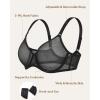 imageHSIA Minimizer Bras for Women Full Coverage Underwire Unlined Mesh Plus Size Convertible Bra for Big BustedSolid Black