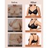 imageHSIA Minimizer Bras for Women Full Coverage Underwire Unlined Mesh Plus Size Convertible Bra for Big BustedSolid Black