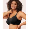 imageHSIA Minimizer Bras for Women Plus Size Full Coverage Coolcomfort T Shirt Unlined Bra with Underwire for Heavy Breast Black 34DD