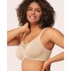 imageHSIA Minimizer Bras for Women Plus Size Full Coverage Coolcomfort T Shirt Unlined Bra with Underwire for Heavy Breast Light Beige 42DD