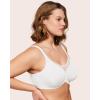 imageHSIA Minimizer Bras for Women Plus Size Full Coverage Coolcomfort T Shirt Unlined Bra with Underwire for Heavy Breast White 34DDD 01