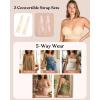 imageHSIA Strapless Bras for Women Longline Corset for Large Bust Plus Size Supportive Bustier Minimizer Convertible BandeauBeige
