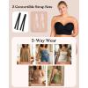 imageHSIA Strapless Bras for Women Longline Corset for Large Bust Plus Size Supportive Bustier Minimizer Convertible BandeauBlack