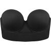 imageHSIA Strapless Bras for Women Longline Corset for Large Bust Plus Size Supportive Bustier Minimizer Convertible BandeauBlack