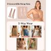 imageHSIA Strapless Bras for Women Longline Corset for Large Bust Plus Size Supportive Bustier Minimizer Convertible BandeauDark Beige