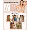 imageHSIA Strapless Bras for Women Longline Corset for Large Bust Plus Size Supportive Bustier Minimizer Convertible BandeauLace Natural Nude