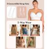imageHSIA Strapless Bras for Women Longline Corset for Large Bust Plus Size Supportive Bustier Minimizer Convertible BandeauWhite